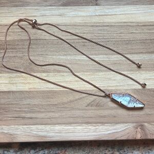 Kendra Scott Iridescent Rose Gold Necklace